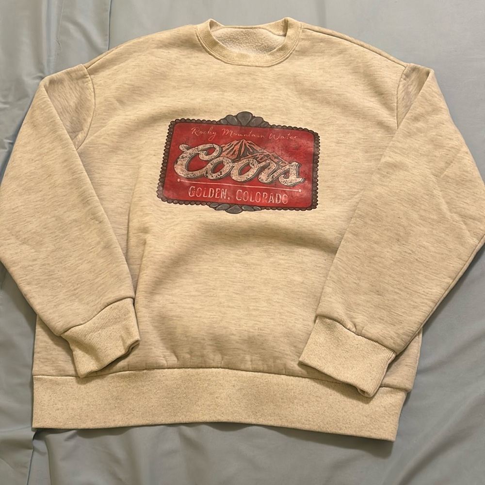 Coors crewneck sweatshirt.